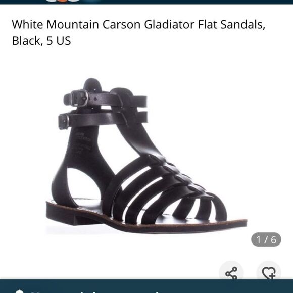 White Mountain Carson Gladiator Flat Sandal - Picture 1 of 8